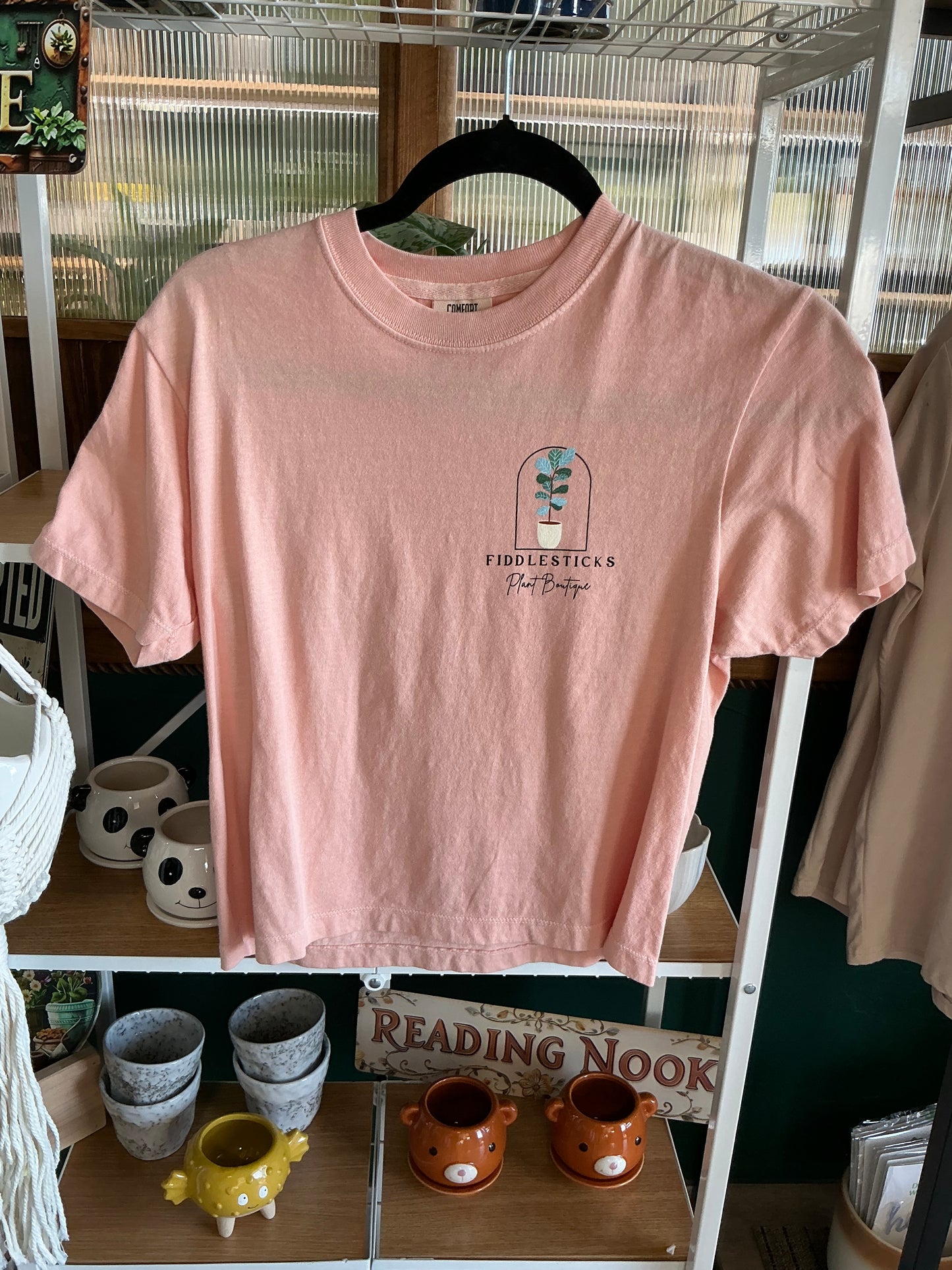 Fiddlesticks Pink Cropped Shirt