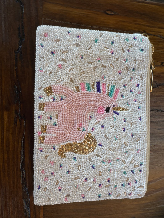 Camel Thread Beaded Purse